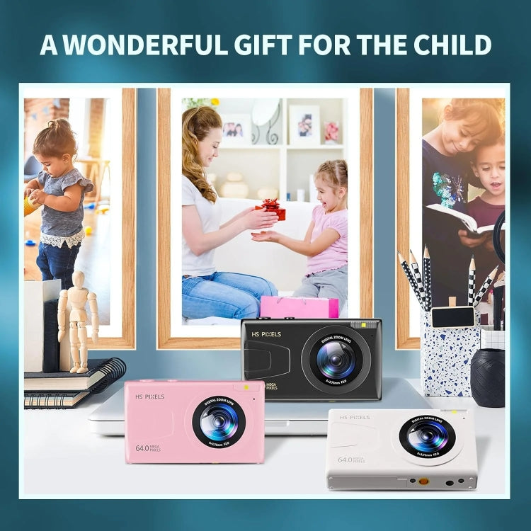 2.8-Inch Display Digital Camera 64MP 4K HD Camcorder With 18x Digital Zoom, White, Pink, Black 2.8-Inch Display Digital Camera 64MP 4K HD Camcorder With 18x Digital Zoom, White, Pink, Black